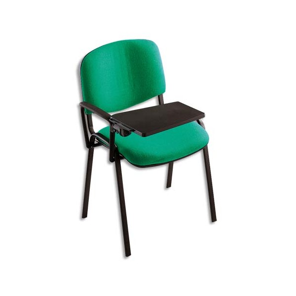 Tablette écritoire rabattable + accotoir droit noirs - L35 x H1,8 x P25 cm, pour chaises de conférence