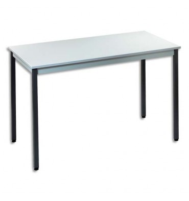SODEMATUB Table polyvalente rectangulaire 140 x 70 cm gris/gris