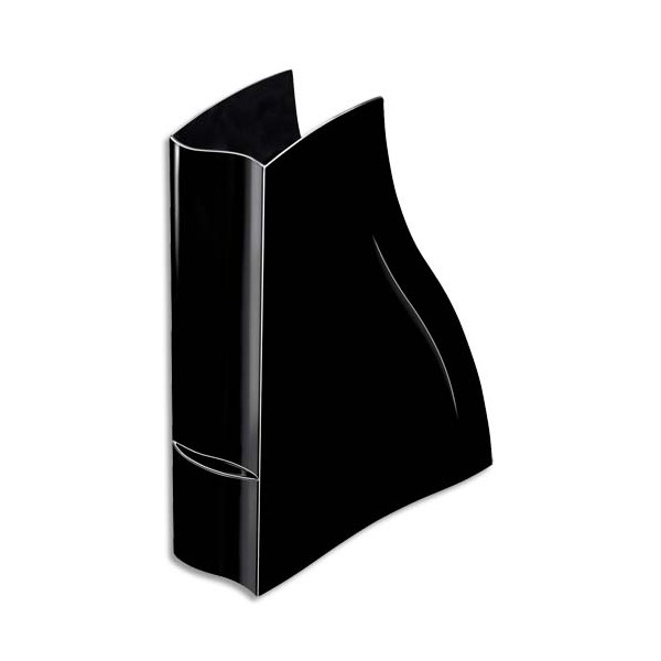 CEP Porte-revues Ellypse en polystyrène - 32,5 x 27,8 cm, Dos 8,3 cm coloris noir