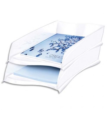 CEP Corbeille à courrier Ellypse 300, 25,7 x 8,2 x 38 cm, coloris blanc arctique