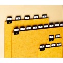 REXEL Jeu de 25 intercalaires avec onglet métallique pour boîte à fiches format A6 en largeur
