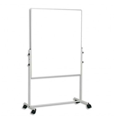 BI-OFFICE Tableau blanc magnétique, surface en acier laqué, cadre en bois  de pin. Format 40x30 cm