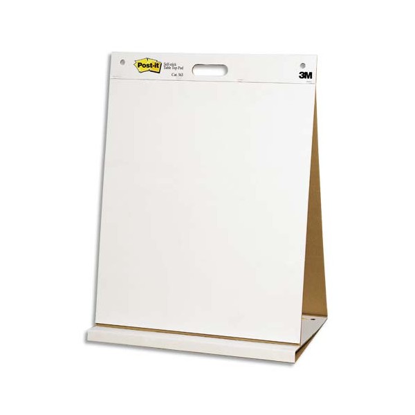 POST-IT Bloc de 20 feuilles auto-adhésives blanches Meeting chart, format 50,8 x 58,4 cm