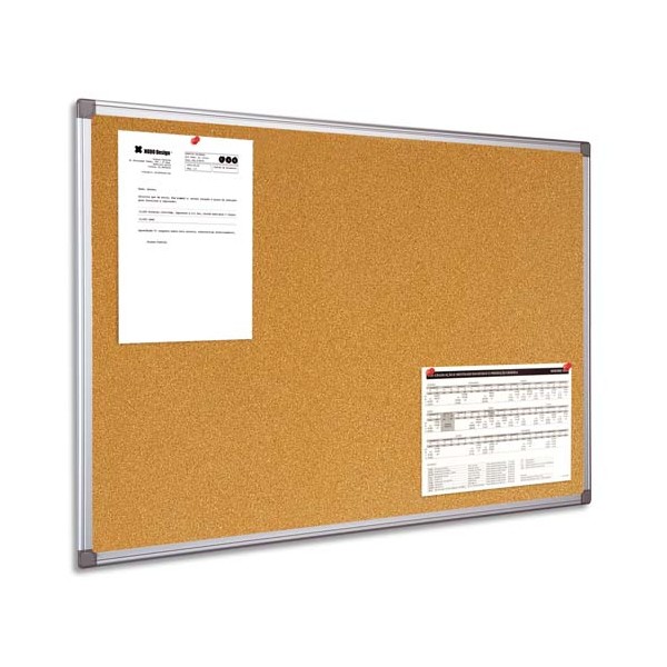 BI-OFFICE Tableau d'affichage liège cadre PVC 60 x 90 cm