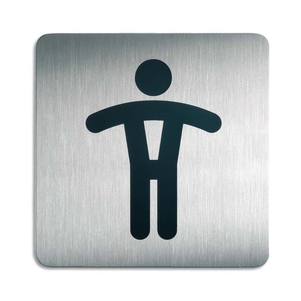 DURABLE Plaque de signalisation Toilettes Hommes argent métallisé 15 x 15 cm