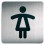 DURABLE Plaque de signalisation Toilettes Femmes argent métallisé 15 x 15 cm
