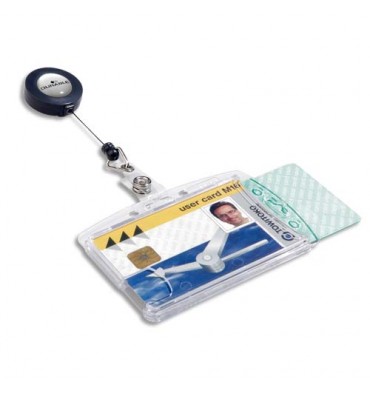 DURABLE Boîte de 10 Portes-badge avec enrouleur pour 1 carte de sécurité