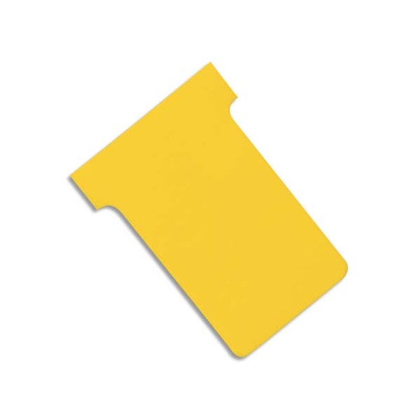 VALREX Etui de 100 fiches T NOBO en carton 170 g/m2 indice 2 jaune