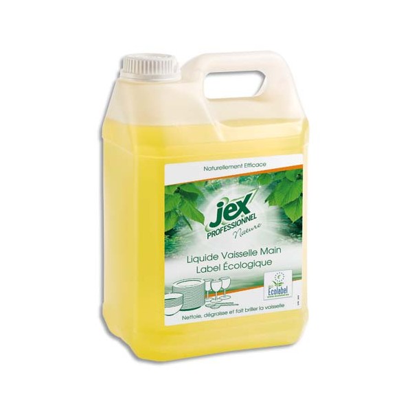JEX Bidon de 5 litres de liquide vaisselle main, parfum citron vert