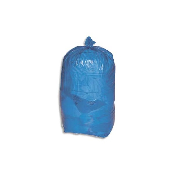 SACS POUBELLES Carton de 8 rouleaux de 25 Sacs-poubelle 110L bleu 30 microns