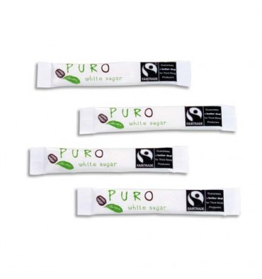 MIKO Boîte de 500 Buchettes de sucre blanc avec emballage individuel de 5 grammes de la gamme Puro