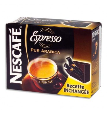 NESCAFE Boîte de 25 sticks de café instantané pur Arabica Espresso de 2g