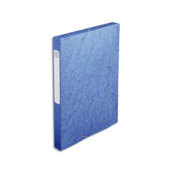 EXACOMPTA Boîte de classement dos 2,5 cm, en carte lustrée 5/10e coloris bleu