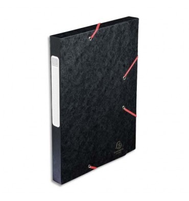 EXACOMPTA Boîte de classement dos 2,5 cm, en carte lustrée 5/10e coloris noir