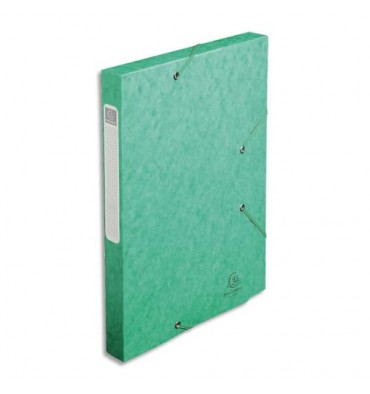 EXACOMPTA Boîte de classement dos 2,5 cm, en carte lustrée 5/10e coloris vert