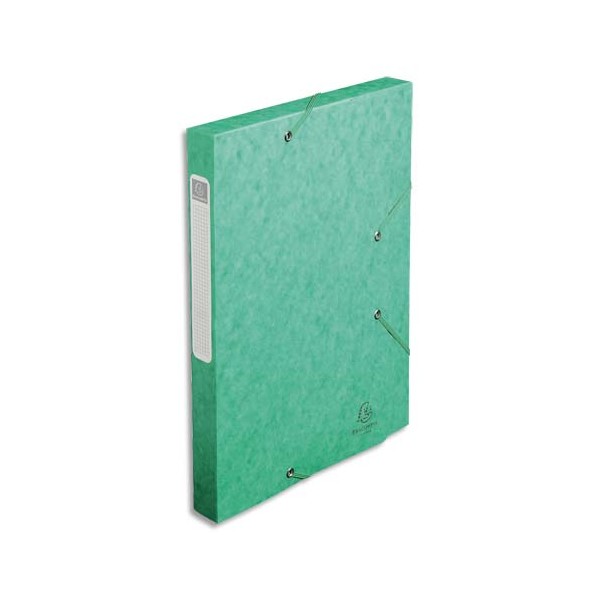 EXACOMPTA Boîte de classement dos 2,5 cm, en carte lustrée 5/10e coloris vert