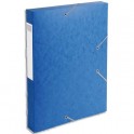 EXACOMPTA Boîte de classement dos 4 cm, en carte lustrée 5/10e coloris bleu