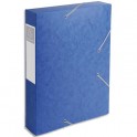 EXACOMPTA Boîte de classement dos 6 cm, en carte lustrée 7/10e coloris bleu