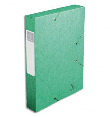 EXACOMPTA Boîte de classement dos 6 cm, en carte lustrée 7/10e coloris vert