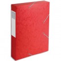 EXACOMPTA Boîte de classement dos 6 cm, en carte lustrée 7/10e coloris rouge