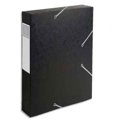EXACOMPTA Boîte de classement dos 6 cm, en carte lustrée 7/10e coloris noir