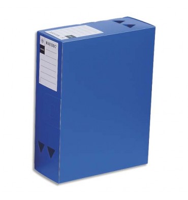 VIQUEL Boîte de classement MAXIDOC, en polypropylène 12/10ème, dos de 12 cm, coloris bleu opaque
