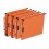 L'OBLIQUE AZ BY ELBA Boîte de 25 dossiers suspendus ARMOIRE en kraft 240g. Fond 50 mm, Velcro. Orange
