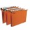 ESSELTE Boîte de 25 dossiers suspendus TIROIR en kraft 240g. Fond 30 mm, bouton-pression. Orange