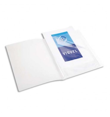 VIQUEL Protège-documents translucide A3, 40 vues 20 pochettes, couverture 7/10e, pochettes 7/100e