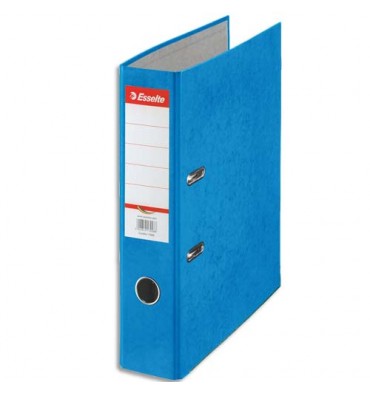 ESSELTE Classeur à levier papier couleur Rainbow dos de 8 cm bleu
