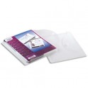 ELBA Sachet de 10 pochettes enveloppes perforées en polypropylène A4 transparente, fermeture velcro