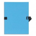 EXACOMPTA Chemise extensible Varia 2230, recouverte de papier grainé bleu clair