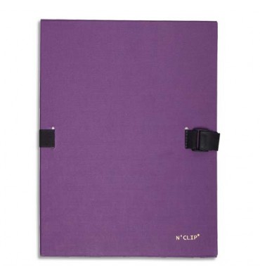 EXACOMPTA Chemise extensible N'Clip® avec fermeture à clip, coloris violet