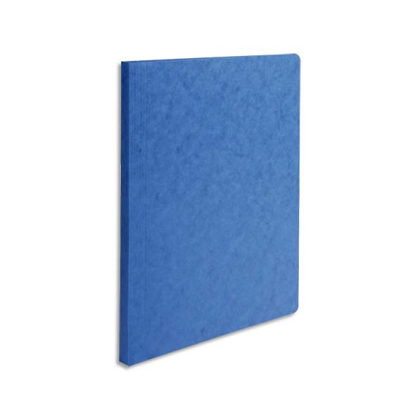 EXACOMPTA Chemise simple LUSTRO à dos rainé, en carte lustrée 5/10e, coloris bleu