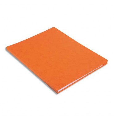 EXACOMPTA Chemise simple LUSTRO à dos rainé, en carte lustrée 5/10e, coloris orange