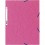EXACOMPTA Chemise 3 rabats et élastique en carte lustrée 5/10e NATURE FUTURE®, coloris fuchsia