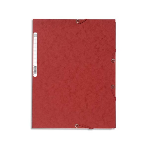 EXACOMPTA Chemise 3 rabats et élastique en carte lustrée 5/10e NATURE FUTURE®, coloris rouge