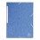 EXACOMPTA Chemises 3 rabats en carte lustrée avec élastique fixé devant, coloris bleu