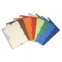 EXACOMPTA Chemise 3 rabats élastique Forever carte recyclée bicolore 380 g, coloris assortis