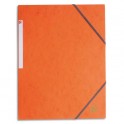 5 ETOILES Chemise 3 rabats et élastique en carte, coloris orange