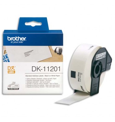 BROTHER Rouleau de 400 étiquettes d'adressage 29 x 90 mm pour étiqueteuses QL500 et QL550 - DK11201