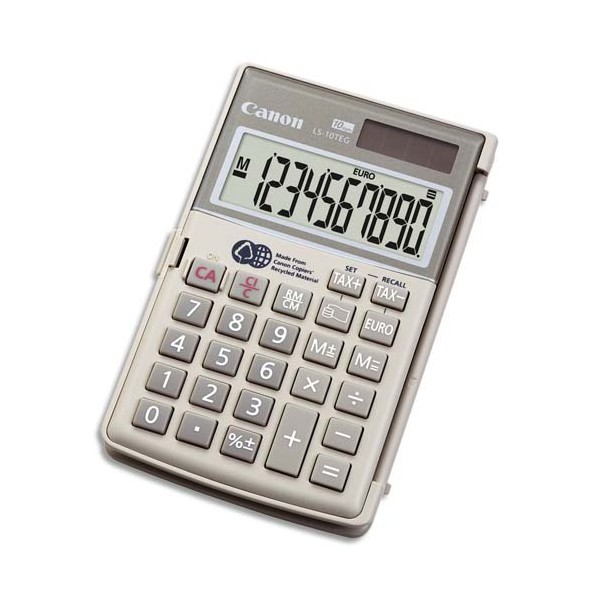 CANON Calculatrice de poche à 10 chiffres LS10TEG, gris