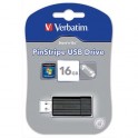 VERBATIM Clé USB 2.0 Store 'n' Go PinStripe 16Go Noir 49063 + redevance