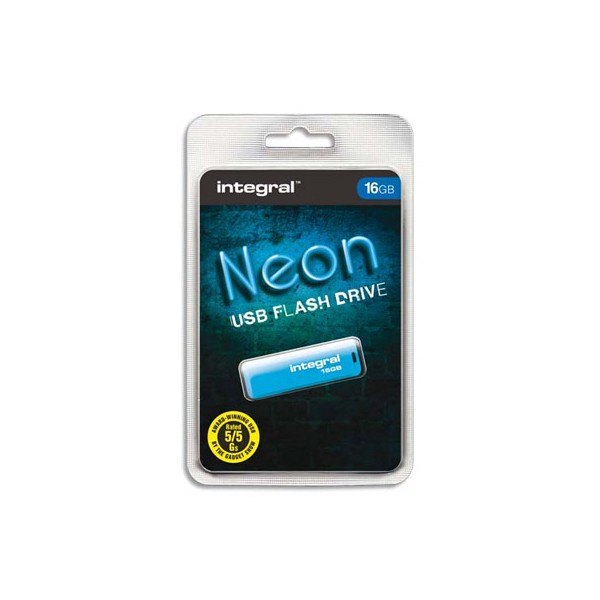 INTEGRAL Clé USB 2.0 NEON 16Go bleue INFD16GBNEONB + redevance
