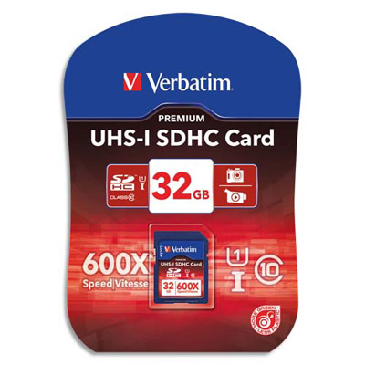 VERBATIM Carte SDHC 32Go Premium Class 10 43963 + redevance