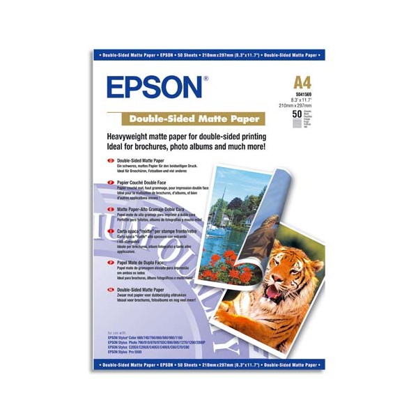 EPSON Boîte de 50 feuilles papier photo mat double face A4 178g