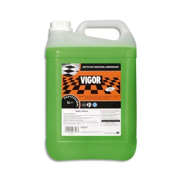 VIGOR Bidon 5 litres nettoyant industriel à l'ammoniac