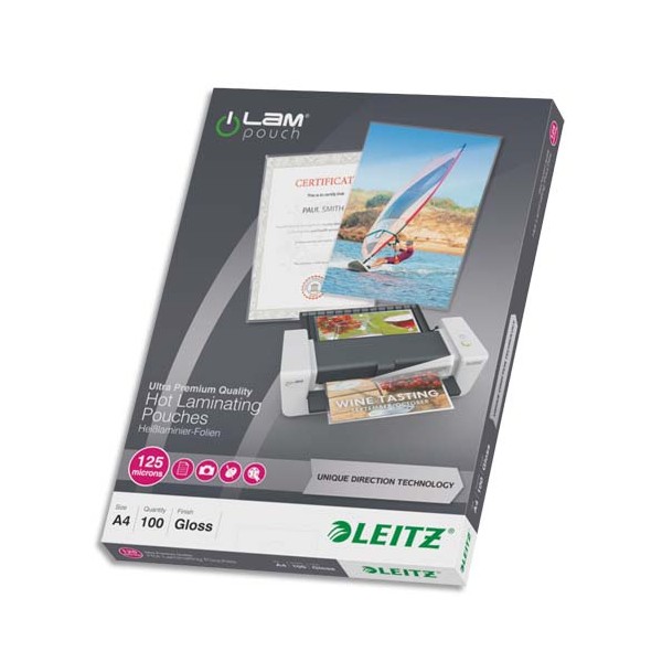 LEITZ Pack de 100 pochettes A4 125 microns UDT 74810000