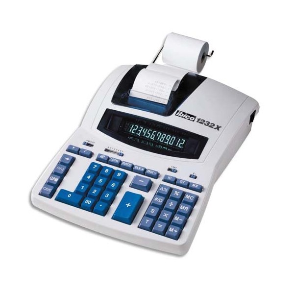 IBICO Calculatrice imprimante de bureau professionnelle 12 chiffres 1232X