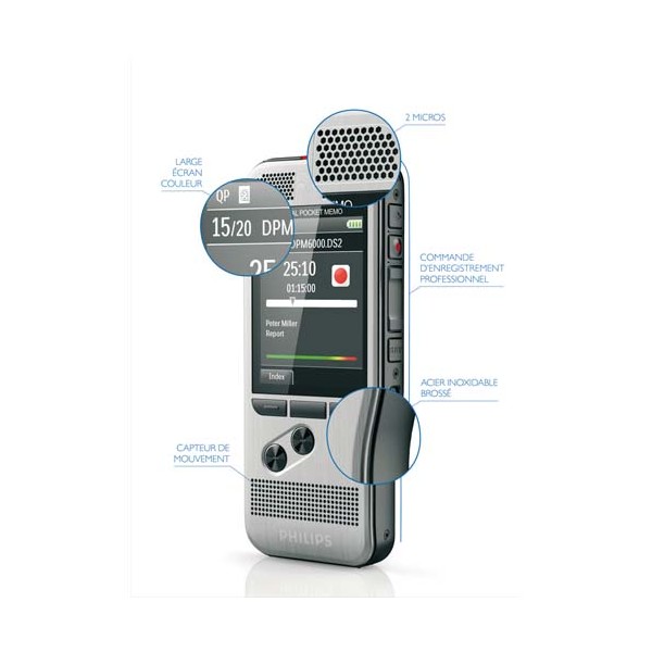 PHILIPS Enregistreur numérique Pocket-Mémo DPM6000/00